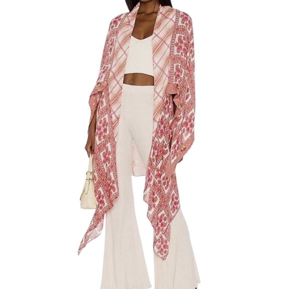 Revolve Free People one size American Pie patchwork kimono SW 2782